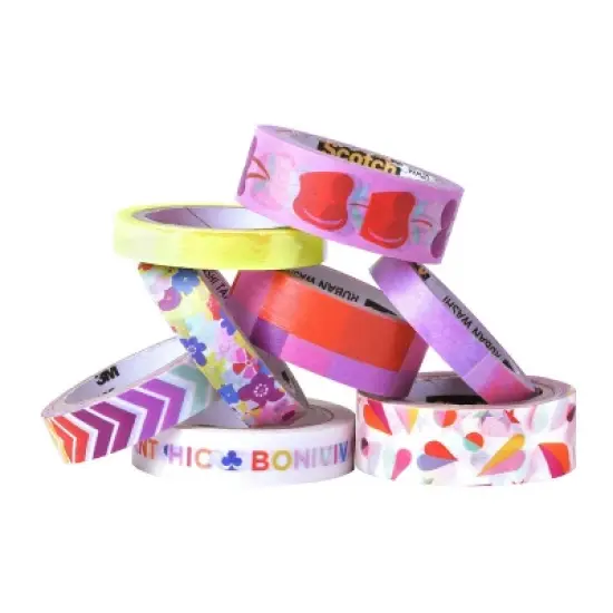 Scotch 8pk Expressions Washi Tape Geometric Madness image {1}