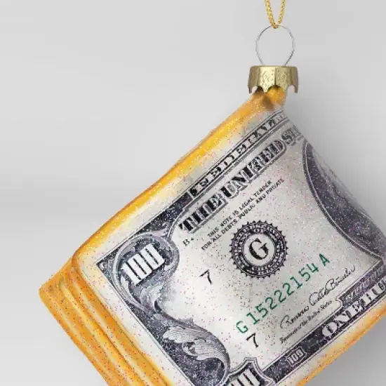 Christmas Glass Roll Of Bills Ornament - Wondershop&trade; image {2}