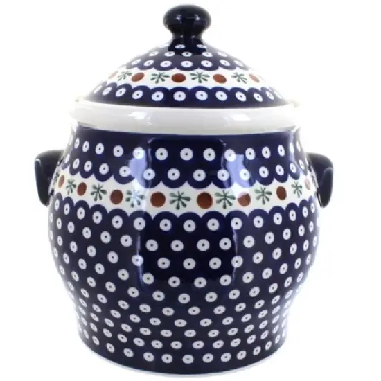 Blue Rose Polish Pottery 1101 Zaklady Cookie Jar image {6}