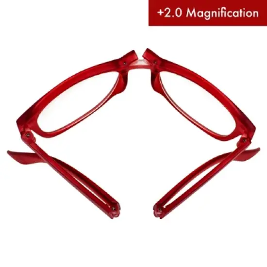 Global Vision Eyewear Foldable Bifocal Reading Glasses with +2.0 Bifocal Clear Lenses image {4}