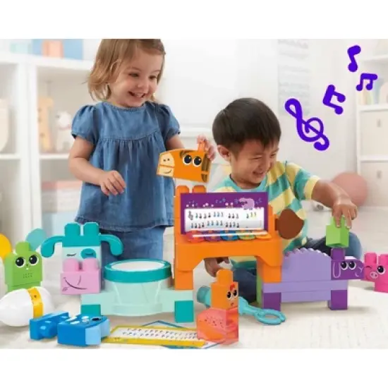 MEGA BLOKS Musical Farm Band Sensory Block Toy - 45pcs image {1}