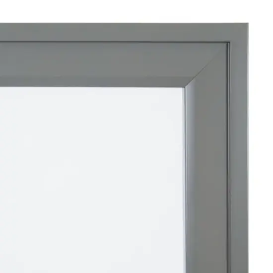 27.5" x 18.5" Bosc Framed Magnetic Dry Erase Gray - DesignOvation image {2}