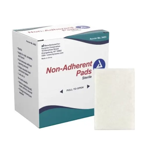 Dynarex Non-Adherent Pads, Sterile Wound Care Bandages image {1}