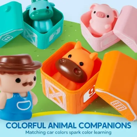 Joyfy Montessori Learning Toys for Toddlers 1 2 3 Years Old, Counting, Matching & Sorting Toy Train Finger Puppets, Birthday Gift for Baby Boys Girls image {3}