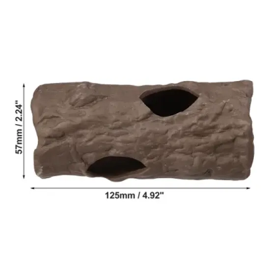 Unique Bargains 4.92x2.20x2.24 Inches Resin Aquarium Hideaway Rock Cave Fish Tank Decoration Brown image {3}