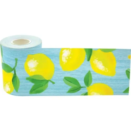 Teacher Created Resources&reg; Lemon Zest Straight Rolled Border Trim, 50 Feet Per Roll, Pack of 3 image {1}
