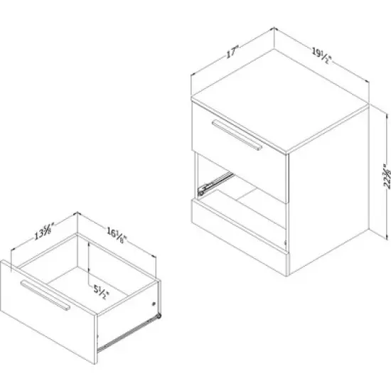 Step One Essential 2 Drawer Nightstand - South Shore image {5}