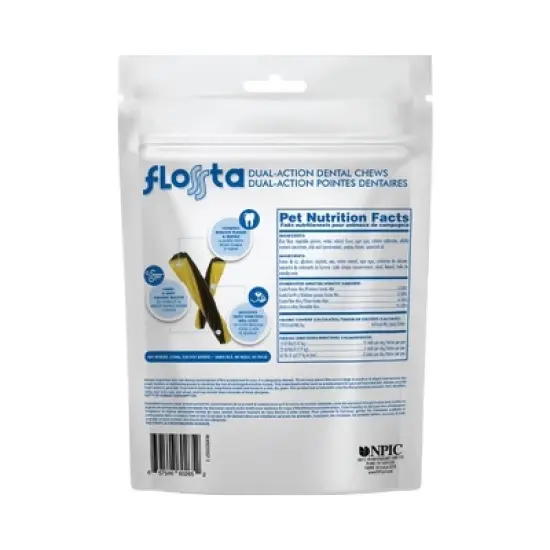 N-Bone Flossta Dual-Action Mint Flavor Dental and Hard Chew Dog Treats - 6.4oz image {1}