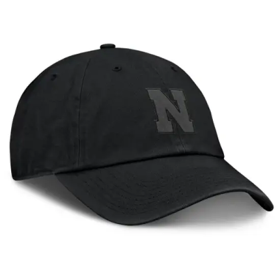 NCAA Nebraska Cornhuskers Unstructured Black Tonal Cotton Hat image {2}