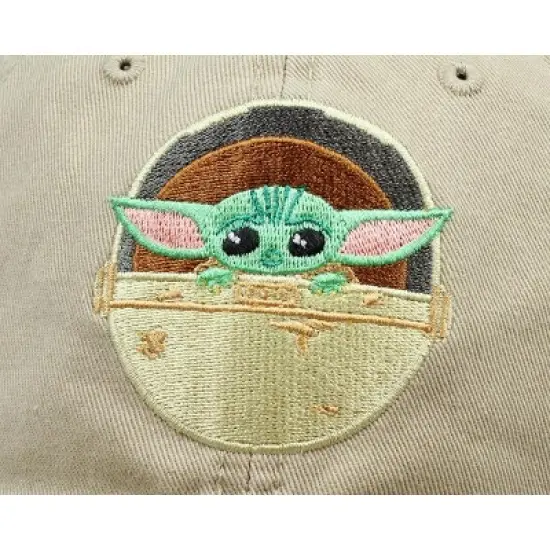 Star Wars The Mandalorian The Child Adjustable OSFM Dad Hat Cap Brown image {3}