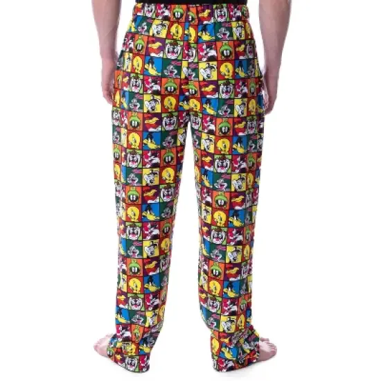 Looney Tunes Men's Character Grid Allover Print Sleep Lounge Pajama Pants Multicolored image {1}