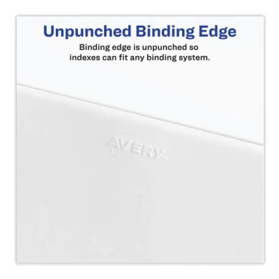 Avery Preprinted Legal Exhibit Side Tab Index Dividers, Avery Style, 10-Tab, 67, 11 x 8.5, White, 25/Pack, (1067) image {2}