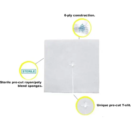 Dukal Non-Woven Sterile IV Dressing Sponges 2" x 2", 35 Ct image {2}