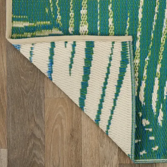 World Rug Gallery Floral Tropical Reversible Plastic Outdoor Rugs image {3}