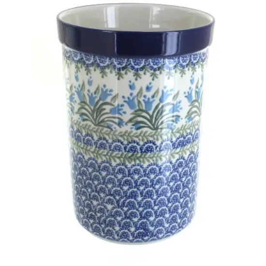 Blue Rose Polish Pottery 169 Ceramika Artystyczna Utensil Jar image {12}