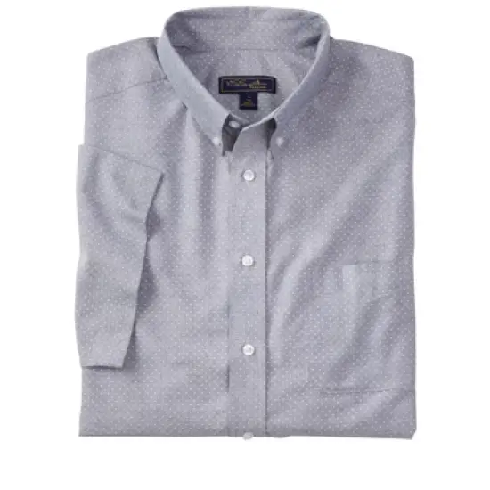 KS Signature by KingSize Men's Big & Tall  Wrinkle Free Short-Sleeve Oxford Dress Shirt image {7}