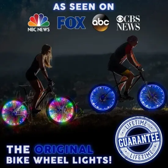 Activ Life Bike Wheel Lights - Fun Summer Accessories for Cool Beach Cruisers, Top Mountain, BMX Trick, Road - 1 Tire Pack, Pastel image {2}