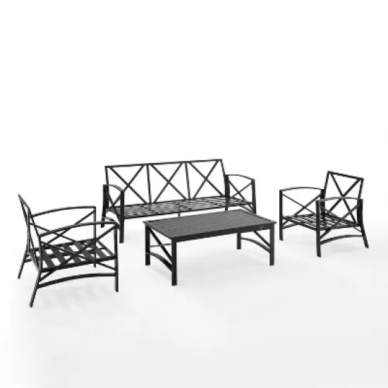 Kaplan 4pc Outdoor Sofa Set - Mist - Crosley image {3}