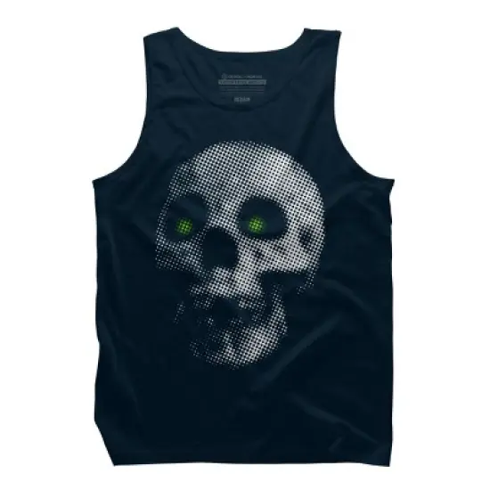 Men's Design By Humans Giant Halloween Skull By robotface Tank Top image {6}