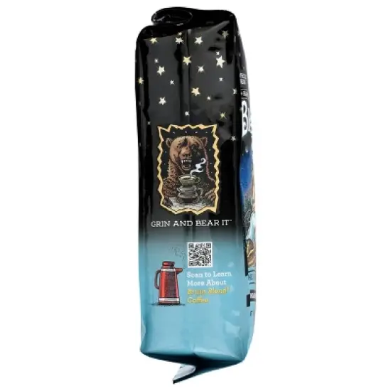 Raven's Brew Grin & Bear It Bruin Blend Full City Roast Dark Roast Whole Bean Coffee - 12oz image {1}