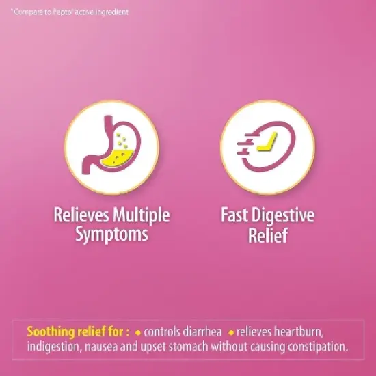 HealthA2Z &ndash; Bismuth Subsalicylate 262 mg Multi-Symptom Relief &ndash; 100 Chewable Tablets image {5}