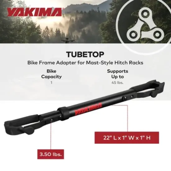 Yakima TubeTop Hitch Mounted Bike Rack with Seat Post Mounting Type, Oversized Diameter Tubing, and Anti Rotation Inserts for Bicycles, 2 Pack image {3}