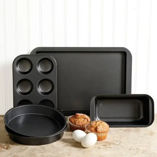Sunbeam Love-to-Bake 5 Piece Xylan Nonstick Carbon Steel Bakeware Set image {4}