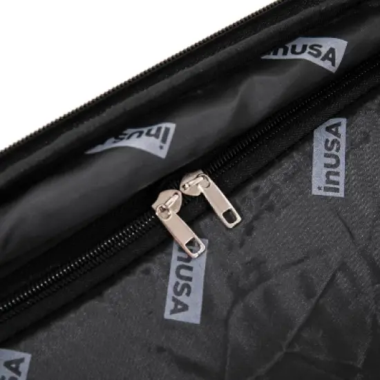 InUSA Aurum Lightweight Hardside Large Checked Spinner Suitcase - Green image {16}