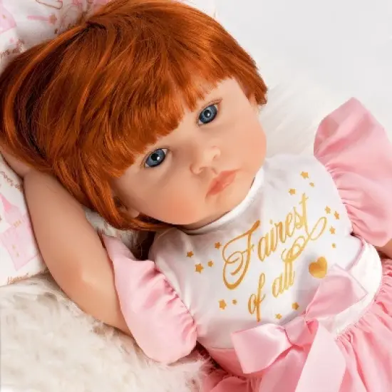 Paradise Galleries Reborn Toddler - Once Upon a Princess, 20 inch Made in GentleTouch Vinyl, Red Hair, 6-Piece Realistic Baby Doll Gift Set image {8}