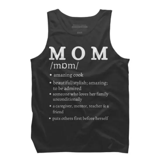 Men's Design By Humans Mom Dictionary Definition By BeingMasculine Tank Top image {3}