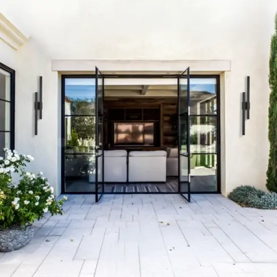 LamQee 37" Long Outdoor Wall Lights LED Modern Exterior Lighting Fixtures Outdoor Light Fixtures Black image {9}