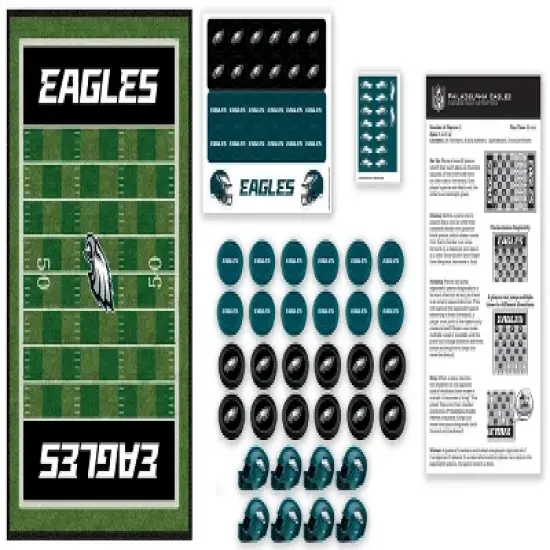 MasterPieces Officially licensed NFL Philadelphia Eagles Checkers Board Game for Families and Kids ages 6 and Up image {2}