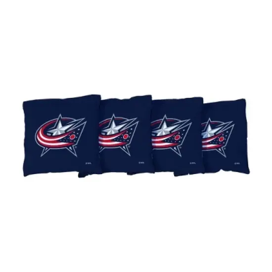 NHL Columbus Blue Jackets Corn-Filled Cornhole Bags Royal Blue - 4pk image {1}