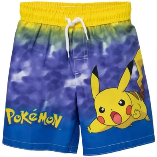 Pokemon Pikachu Swim Trunks Bathing Suit Little Kid to Big Kid image {10}
