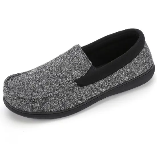 RockDove Men's SILVADUR Tweed Memory Foam Moc Slipper image {8}