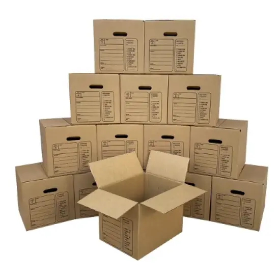 UBMOVE Moving Boxes with Handles, 15 Premium Small, 16 3/8" x 12 5/8" x 12 5/8" image {8}