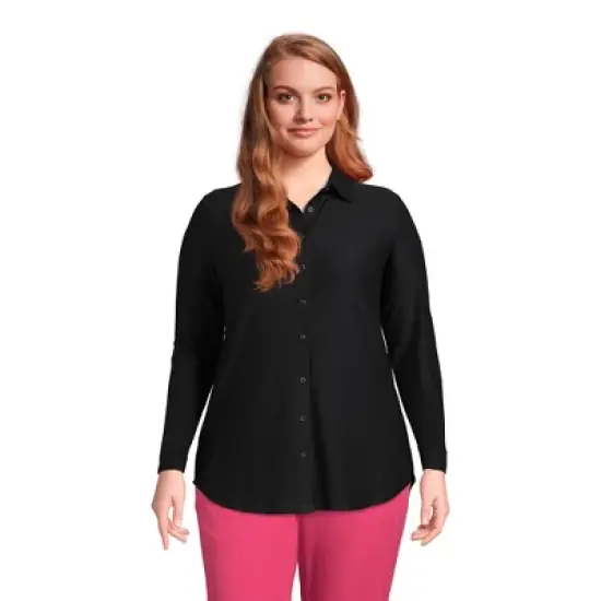 Lands' End Women's Long Sleeve Soft Performance Roll Tab Tunic image {4}