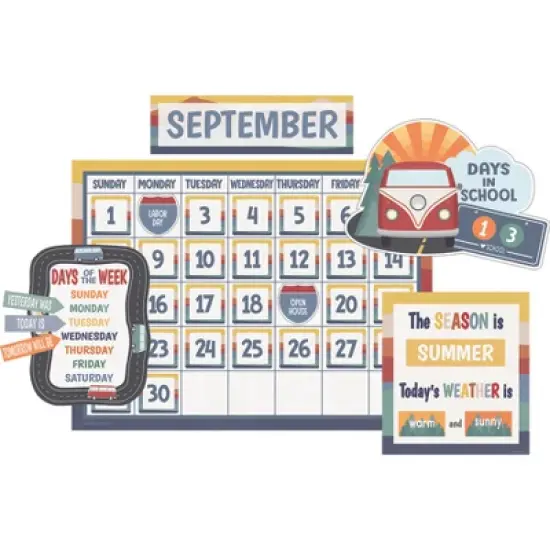 Teacher Created Resources&reg; Moving Mountains Road Trip Calendar Bulletin Board Set, 110 Pieces image {2}