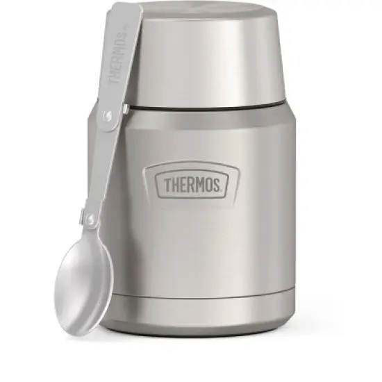 Thermos Icon 16oz Stainless Steel Food Storage Jar with Spoon image {1}