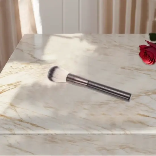 Unique Bargains Reusable Loose Powder Brush Brown 1 Pc image {3}