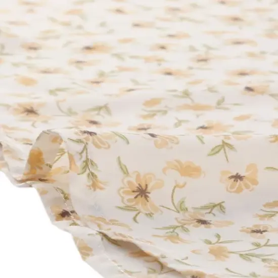 Allegra K Women's Vintage Floral Turndown Collar Split Neck Puff Short Sleeve Chiffon Elegant Blouse image {5}