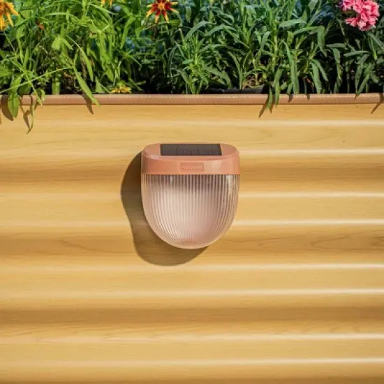 Vego Garden Rippled Solar Plastic Outdoor Wall Lights image {1}
