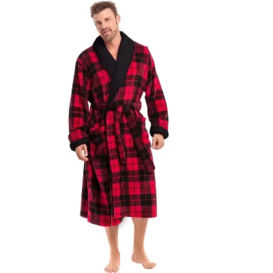 Men's Warm Winter Robe, Plush Fleece Bathrobe image {6}