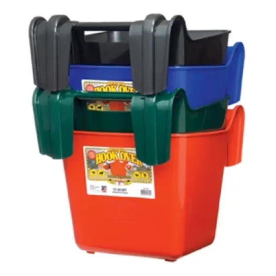 Little Giant HF15BLACK Heavy Duty 15 Quart Mountable Plastic Hook Over Feeder, Black image {2}