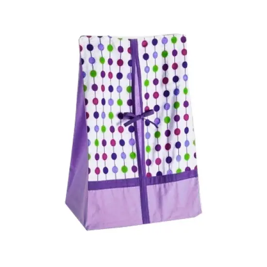 Bacati - Botanical Floral Birds Purple Multicolor 4 pc Crib Bedding Set with Diaper Caddy image {6}