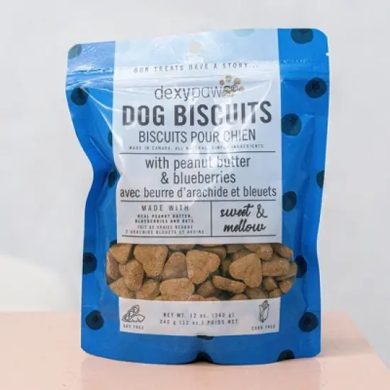 Dexypaws Peanut Butter & Blueberry Dog Biscuits 12oz &ndash; Natural image {8}
