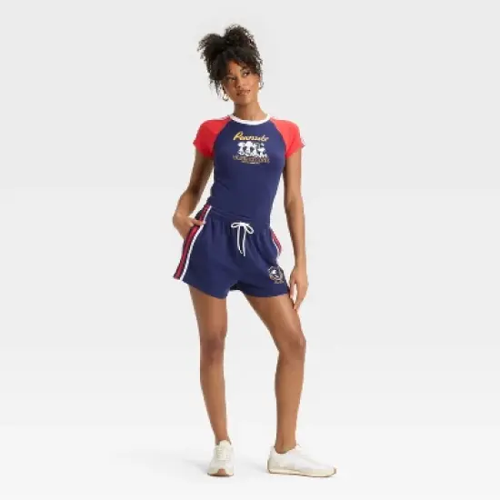 Women's Peanuts Graphic Shorts - Navy image {2}