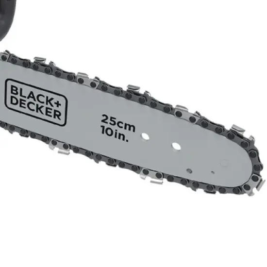 Black & Decker LCS1020 20V MAX Brushed Lithium-Ion 10 in. Cordless Chainsaw Kit (2 Ah) image {4}