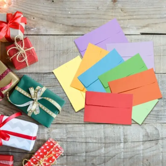 Unique Bargains Mini Envelopes Tiny Items Storage Cute Colored Present Card Holder for Wedding image {5}