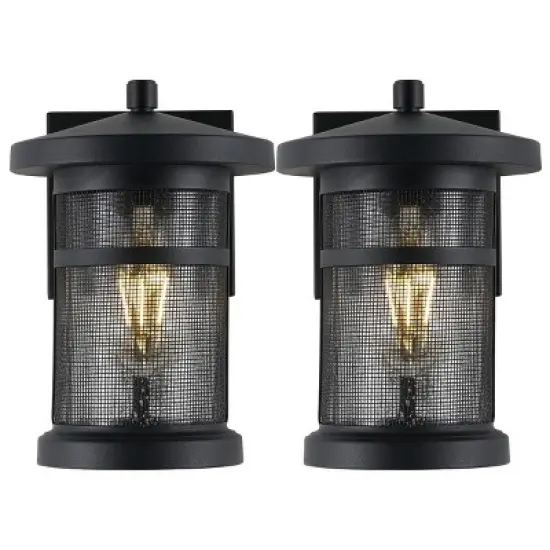 Osprey 7.5" Outdoor Sconce (Set of 2) - PLT4029 - Black - Safavieh image {3}